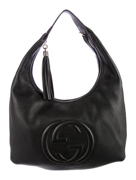 gucci soho hobo black bag|Gucci brown suede hobo bag.